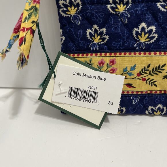 Vera Bradley Zippered Coin Purse Maison Blue New With Tags - Picture 2 of 6